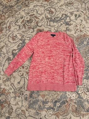 Karen Scott Pink Marled Crewneck Sweater 100% Cotton